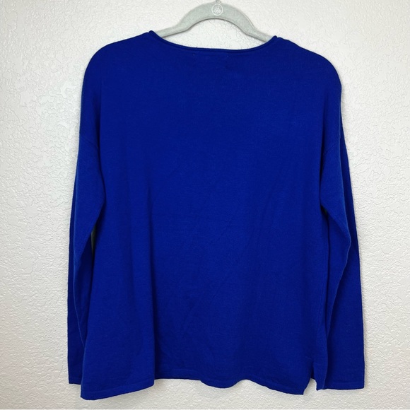 Iris Singer Royal Blue Alpaca Blend Pullover Sweater - Picture 3 of 10
